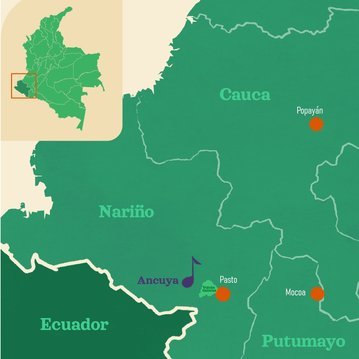  Ancuya en el mapa. Diseño: Leo Parra.