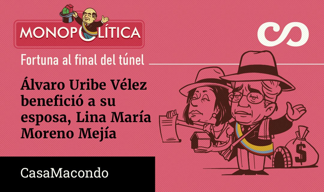 Álvaro Uribe Vélez benefició a su esposa, Lina María Moreno Mejía