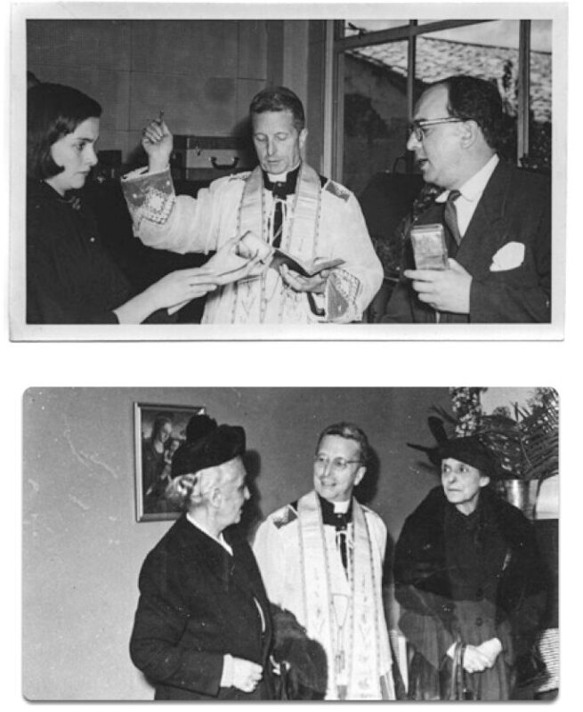 El día de la inauguración de la HJCK, con misa incluida. Crédito: Archivo personal de la familia Castaño Valencia. 