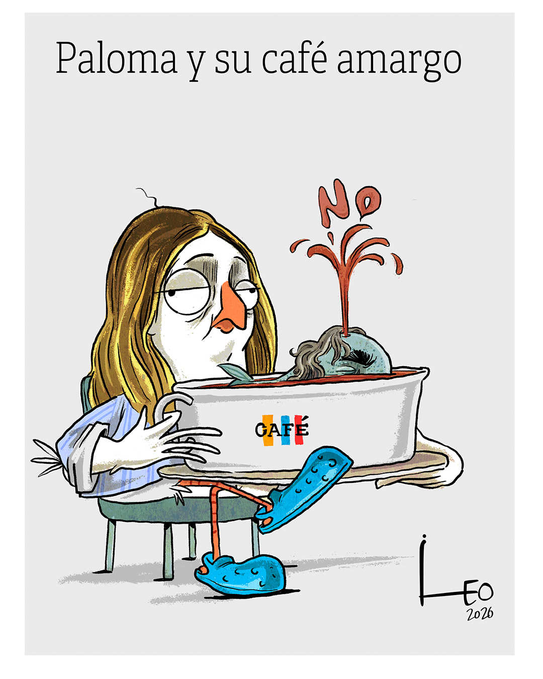 Paloma y su café amargo