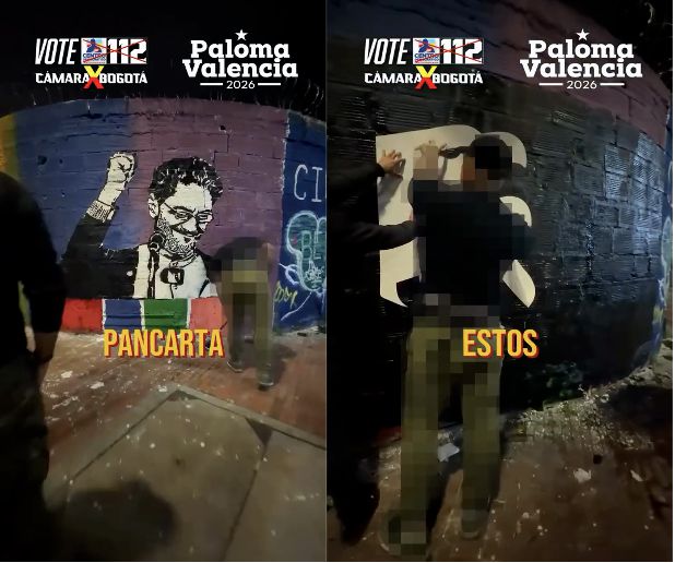 Capturas del video con una persona pixelada
