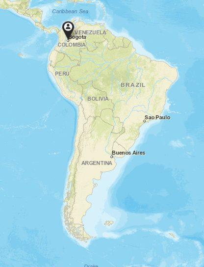 Mapa de presencia de Active Club en Sudamérica