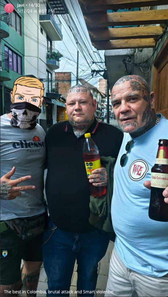 Fotografía analizada con músicos neonazis