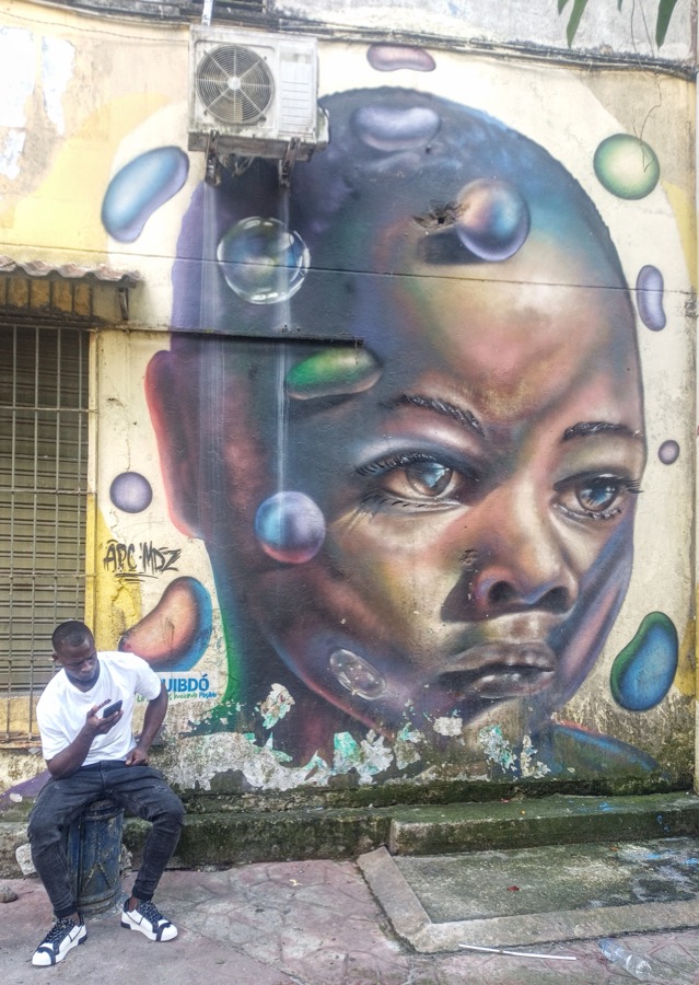 Mural en cercanías del puerto de Quibdó